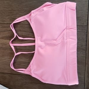 Alphalete Alphalux Tri Bra in Pink Sand